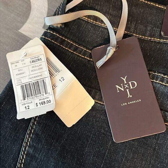 NYDJ Dark Wash High Rise Straight Leg Jeans Size 12 NWT‎ - Picture 13 of 13